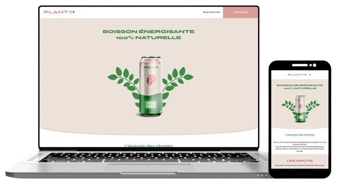 planty creation site ecommerce vente de boisson énergisante