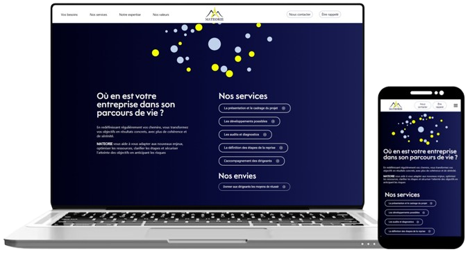Création du site vitrine MATEORIE avec Wordpress Elementor Thème sur mesure